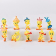 10Pcs/Set 3cm Anime Cartoon Looney Tunes Naughty Child Tweety Bird Screw Eye DIY Accessory Pendent O