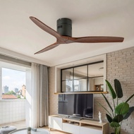 Nordic Minimalist Solid Wood Leaf Living Room Fan Lamp Modern Bedroom Study Dining Room 42 Inch 52 I