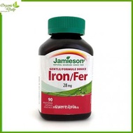 Jamieson - 健體 溫和鐵質補充品 (28 毫克) 維他命B2+B12+C+Folate 配方 90 粒 [平行進口] 此日期前最佳:2027年02月28日