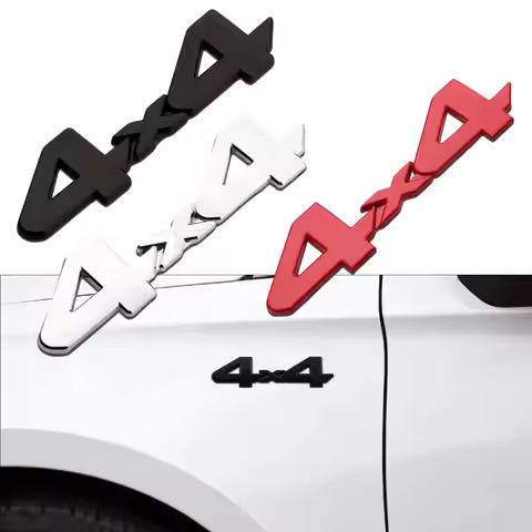 3d Metal Letters 4x4 Logo Emblem Car Rear Trunk Sticker Fender Side Badge for Rc Off Road Tacoma Hil