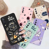 Macaron Case Astronaut [UV04] Protect Camera A54 A5s A1k A15 A92 Reno 4F A83 Reno 5 A3s Y12 Y20 Y20s