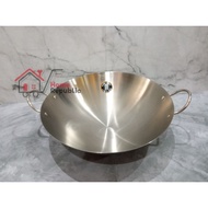 Asian Wok Golden Fish Stainless Steel Wok 36cm 38cm 40cm 42cm Hard Stainless Golden Flying Fish Hong