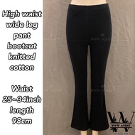 high waist pants botcut seluar bootcut palazzo knitted fit to m-l ( Freesize) wide leg pants legging