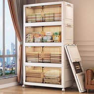 OHOHO Foldable Stackable  L50-80cm 2 Doors Checkers Versatile Storage Cabinet With Pulley