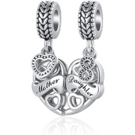 Set Manik Pesona Hati Cinta 2pcs untuk Gelang Pandora - Ibu, Anak Perempuan, Anak Lelaki