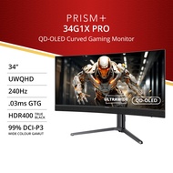 PRISM+ 34G1X PRO | 34" UWQHD Ultrawide QD-OLED 240Hz Curved Gaming Monitor
