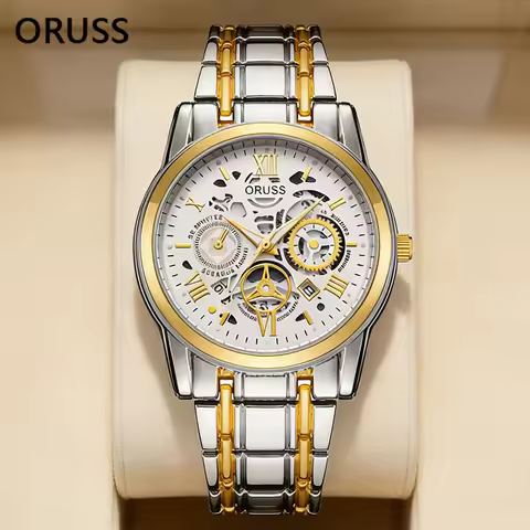 ORUSS New Watch For Men Trendy High End Light Luxury Quartz Wristwatch 30M Waterproof Luminous Roman