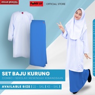 POWER CAT School Uniform Baju Kurung - White/Size XS-5XL