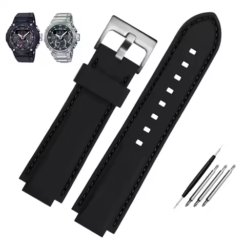 Silicone Watchband for Oris Aquis Watch Band Strap Waterproof Sports Rubber Bracelet Black Convex 22