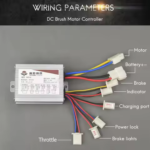 24V/36V/48V 500W YIYUN YK31C Brushed Controller For E scooter Acccessories Electric Bike Controller 