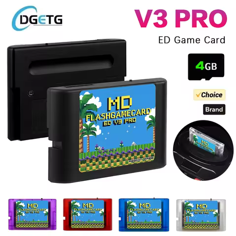 MD V3 Pro Game Card 4000 in 1 With 4GB TF Card For Retro Game Console Original Sega Genesis/Mega Dri