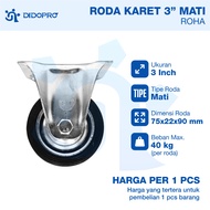 3" Dead Display Case Wheels Trolley Wheel/s Rubber Wheel/s Cart Wheel/s