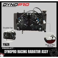DYNOPRO RACING BIG RADIATOR TANGKI BESAR 2 KIPAS 900ML TWIN FAN Y16ZR Y16 YAMAHA VVA PNP