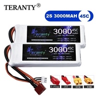 IN STOCK>Model airplane battery7.4V 45C 3000mAh Lithium battery drone, car model, boat model2S Recha