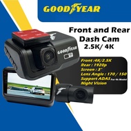GoodYear DVR Front n Rear Dash Cam With 4K or 2.5K Resolution Good Year DVR Recorder Dual Record GY-