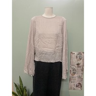 Women's beige long-sleeved Japanese shirt, size m to L a84