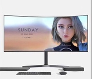 👑👑  全新34吋曲面帶魚屏準4K 165Hz高刷電競顯示屏 電腦顯示器 音響4k  台式電競IPS屏幕 👑 👑