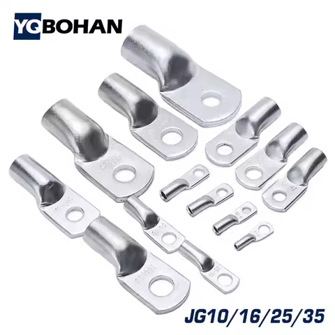 JG10-6/8 JG25/6/8/10 JG35 Terminal Cable Lug M8 M12 10mm2 16mm2 25mm2 Bolt Hole Tinned Copper Cable
