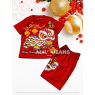 MERAH 2025 Newest Chinese New Year Oneset Boy's Chinese Outfit Chinese Set of Clothes Chinese Cheong