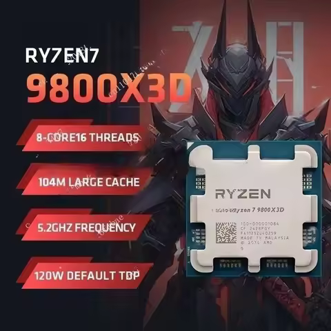 Game Cache Socket AM5 4NM Without Package for PC Gamer 9800X3D Gaming CPU 5.2GHz 8-Core 16-Thread 10