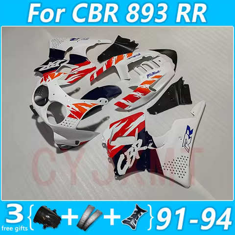 Shiny Motorcycle Fairings for CBR893RR CBR 893 RR 1991-1994 New Fairing Kit CBR900RR CBR893 91 92 93