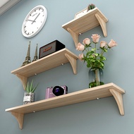 Solid Wood Flat Partition Punch-Free Nordic Shelf Wall Hanging Wall Shelf TV Wall Decoration Wall Shelf
