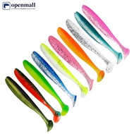 【OMALL】 20PCS 5.5/6.5/7CM Dual-Color Glitter T-Tail Soft Lure Bait Ultra-Realistic Worms Matched wit