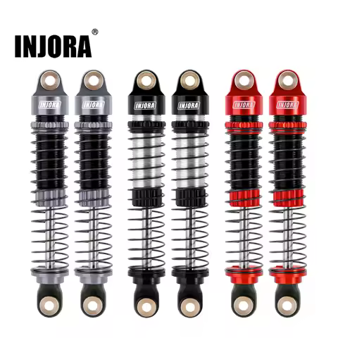 INJORA 59MM Long Threaded Shock Absorber Oil Damper for 1/18 RC Crawler TRX4M Upgrade (4M-42)