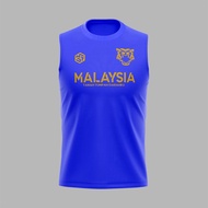 [READY STOCK] Malaysia ''Harimau Malaya" Jersey Blue/Gold - SLEEVELESS