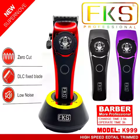 FKS K999 New Professional Hair Clipper 7000-9000RPM High Speed Professional Hair Clipper Professiona
