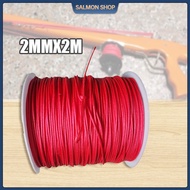 ♞,♘2M 2mm Fishing Line Red Spearfishing Line Speargun Rope Spear Gun Weave String For Wishbone