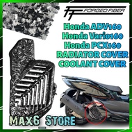 Honda ADV160 Vario160 PCX160 Radiator Cover Forged Carbon Coolant Cover Vario ADV PCX FORGED CARBON HYDRO DIP COVER SET