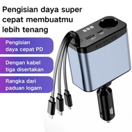 Fast Charging 120W Portable Car Charger Cable 4 In 1 Fast Lightning Type-C & Usb