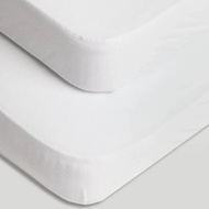 Mothercare Essential Fitted 2 Pack Travel Cot Bedsheet