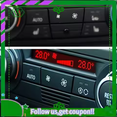 AC34-1 PCS Black Car A/C Control Panel Fan Speed Button Key Fit For BMW 1 3 X1 X3 Series E81 E82 E87