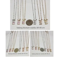 RXy847. UK women's titanium necklace 45 cm