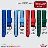 Rubber Strap Watch Strap Soft Silicone Seiko Diver Strap 22mm 24mm
