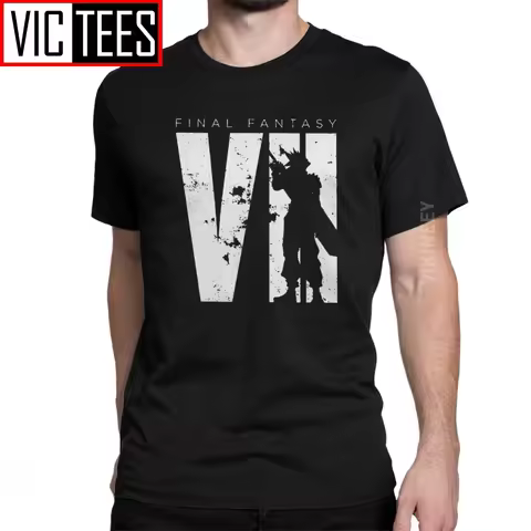 Men Tshirt Final Fantasy Squall 100 Percent Cotton FF7 Video Game Strife Shinra Chocobo T Shirt Cami