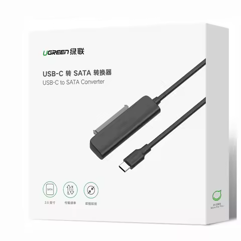 UGREEN SATA to USB C Adapter Cable 5Gbps UASP SATA III Converter for 2.5 Inch SSD HDD Hard Drive Sup