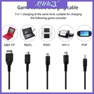 QUU Charger for NDSL WiiU 3DS XL 2DS DsiXL for NDS GBASP PSP1000 5 in 1 Charging Cor