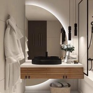 【現貨】EVERDEN意大利半圓形智能鏡子壁掛浴室鏡智能led燈鏡洗手間化妝鏡