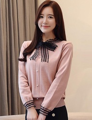 Áo Len Nữ Cổ Thắt Nơ Xinh ALN027 Mulan Chất Liệu Đẹp Kiểu Dáng Dễ Thương Sản Phẩm Mới