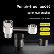 BIDET HOLDER MULTIPURPOSE Faucet Water Tap Bidet Spray Holder Two Way Valve Holder Silver/Black