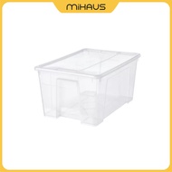 BEST CHOICE SWITZERLAND Box with lid, transparent, 57x39x28 cm/45 l