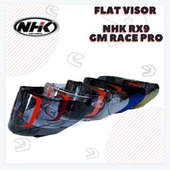 NHK RX9 FLAT GLASS // GM RACEPRO FLAT GLASS // NHK RX9 GM RACEPRO FLAT VISOR SILVER BLUE GOLD CLEAR 