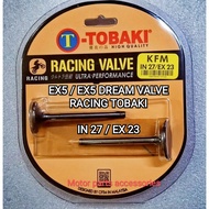 EX5 VALVE RACING TOBAKI RACING IN 27 / EX 23 - IN 28 / EX 24 SIZE VALVE 💯👍