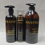 Maxpro Hydrate Shampoo 1000ml + Hydrate Essence 120ml + Keratin Treatment 500ml