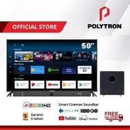 LED TV POLYTRON 50 INCH SMART CINEMAX SOUNDBAR - PLD 50 BAG 9953