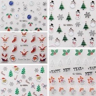 Metal Silver 3D Christmas Series Snowflake Gift Nail Art Sticker