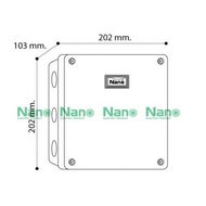 NANO Plastic Waterproof Box Solid Cover Size 202x202x103mm./8x8x4" Model NANO-206W NANO-206G NANO-20